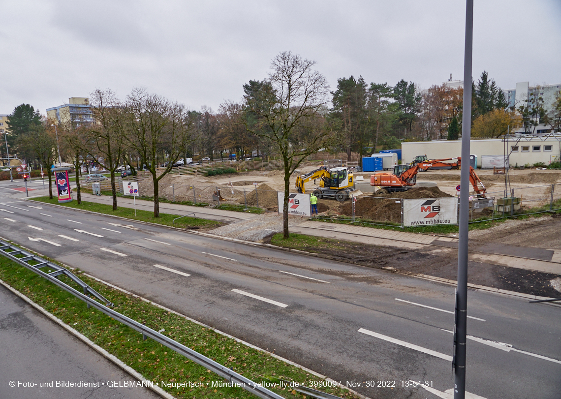 30.11.2022 - Baustelle an der Quiddestraße Haus für Kinder in Neuperlach